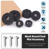 Glarks 32Pcs Screw-On Rubber Feet Set, 18MM Black Floor Protector