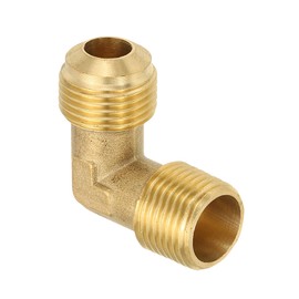PATIKIL 90 Degree Elbow Brass Pipe Fittings, 5/8" Male Flare x 1/2" NPT Male Thread Tubing Fitting Adapter Connector Tube Elbow Converter for Pipe Connection
