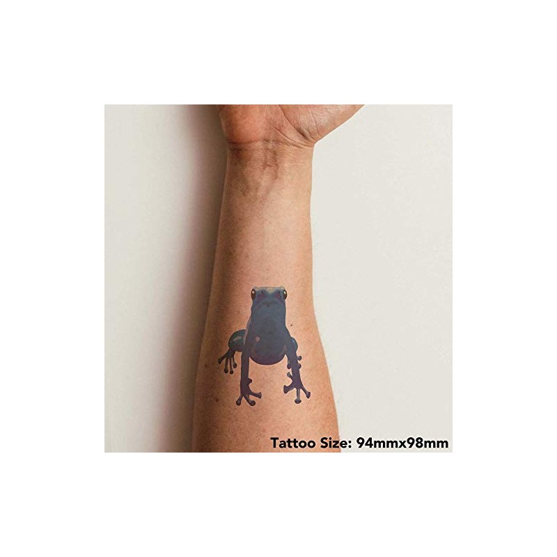 Azeeda Large 'Blue Frog' Temporary Tattoos (TO00030572)