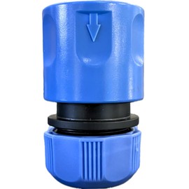 Hose Connector Connector One Touch Joint Sprinkler Hose Nipple YM24011 Connection Compatible Hose Inner Diameter 12mm ~ 15mm Outer Diameter 20mm Female Attachment Extension Connection Parts Blue