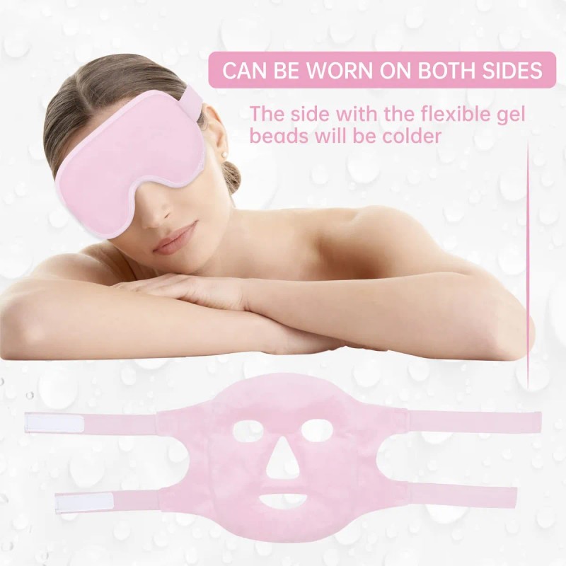 Mascara Hielo Antifaz Gel Ojos Facial Dormir Cara