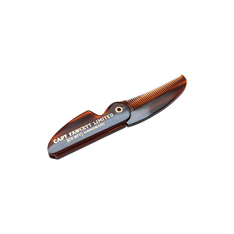 Captain Fawcett's Folding Pocket Moustache Comb - CF.87T - Made