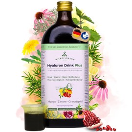 Microflorana MICROFLORANA? Hyaluron Drink C Sch?nheit von innen & Anti-Aging C 19 Wirkstoffe C hochdosiert & 100?% frei von Zus?tzen C Beauty Drink - Hyalurons?ure zum Trinken C 500?ml 3-fach Hyaluronkomplex