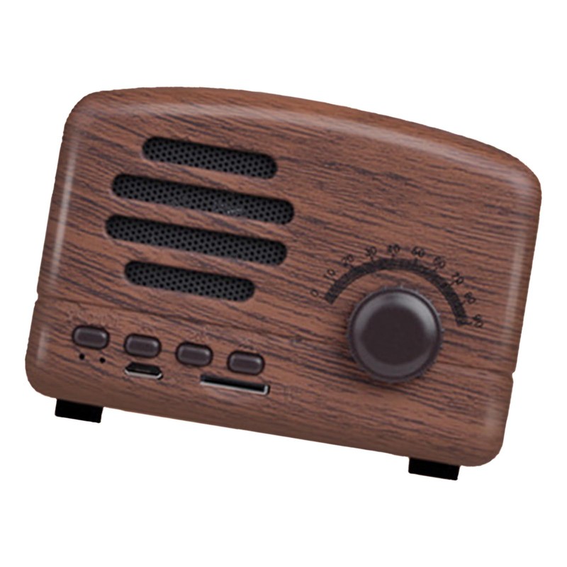 Vintage Bluetooth Speaker Multifunction Innovative Plug in Card Strong Bass