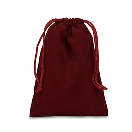 Paper Mart Burgundy Velour Jewelry Bags | Quantity: 25 | Width: 3"