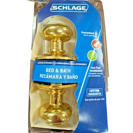 Schlage F40-GEO 605 Georgian Door Knob, Bed & Bath Privacy Lock
