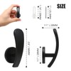 Rierdge 2 Pack Black Curtain Tieback Hooks, Curtain Holdback Hooks