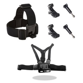 Duoleimi Chest Strap Mount Compatible Head Strap for Action Cameras - J-Hook Chest Mount for Hero 9/8/7/6/5 - Action Cam Accessories for Mountain Biking, Skiing & More