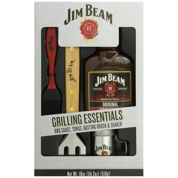 Jim Beam: Grilling Essentials - Sauce, Tongs, Basting Brush & Shaker