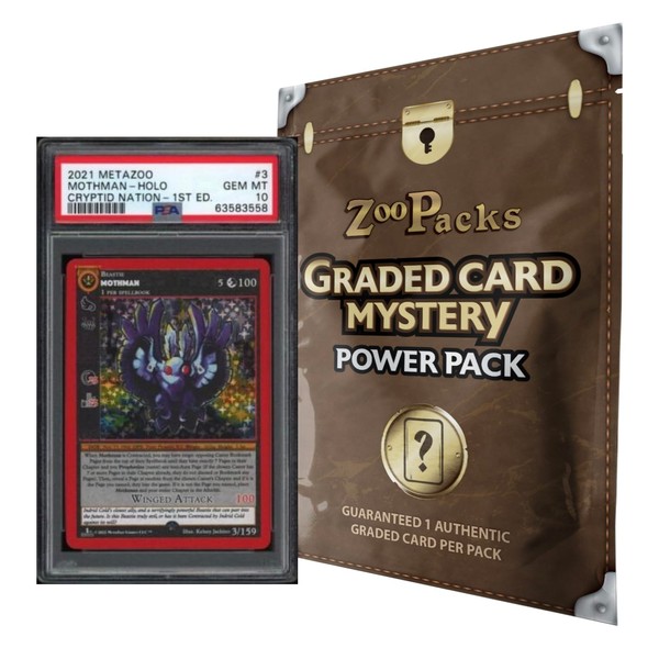 MetaZoo Graded Card Mystery Pack - Cryptid Nation 1st Edition - Each Pack Contains 1 Graded MetaZoo Cryptid Nation 1st Edition Graded Card - Graded Card Will Be Grade 8 Or Higher