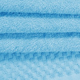 MyOwn Ultra Soft 2 Pack Oversized Bath Towel Set 28x55 inches, Cotton Large Bath Towels, Highly Absorbant Compact Quickdry & Lightweight Towel, Ideal for Gym Travel Camp Pool - Sky Blue