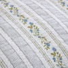 Purefair 100% Cotton Jacquard Comforter Set, Striped Floral Print, Soft