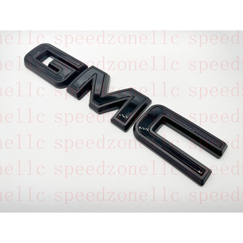 Auto Rear Tailgate GMC Matte Black OVERLAY Emblem Badge Fit