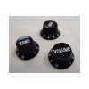 Artec Black Volume Tone Knobs Set for Electric Guitar