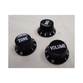 Artec Black Volume Tone Knobs Set for Electric Guitar