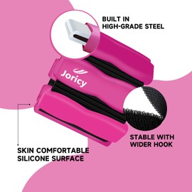 Wrist Weights,Adjustable Ankle Weights for Women Men Kids Pilates Arm & Leg Weights Bangles 1lb*2 Silicone Hand Weights Weighted Bracelet for Walking Swimming Yoga Dance Gym Rose Red