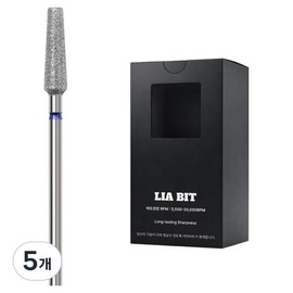 BESSIE Leabit dome barrel soft XF nail bit, 5 pieces, silver / BESSIE 리아비트 돔배럴 소프트 XF 네일비트, 5개, 실버