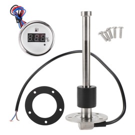 RATCHROLL 1 Set Fuel Sending Unit and Gauge Kit 6.89" Length Boat Fuel Sending Unit Marine Fuel Sender Unit Silver Tone Black White Metal 240-33 Ohm