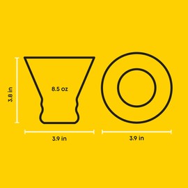 JoyJolt Afina Stemless Martini Glasses Set of 4, 8.5oz Liquor Drinking Glasses for Cocktail and Margarita, Bar Glass Cups, Glass Dessert Cups