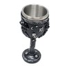Black Cat Drinking Goblet - Gothic Chalice with Stainless Steel