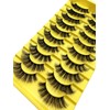 Dramatic 6D Mink False Eyelashes, Super Fluffy Wispy Style, 10