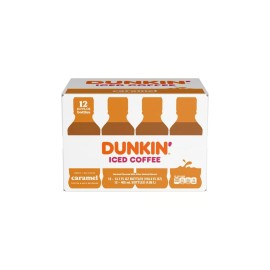 Dunkin' Donuts Iced Coffee, Original Caramel, 13.7 Fluid Ounce (Pack of 12)