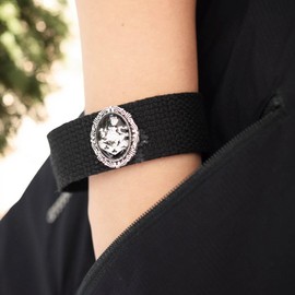 PRINCESS CUTENESS STORE Edward Cullen Vampire Crest Victorian Wrist Cuff Bracelet, Medium, Polyester, no gemstone