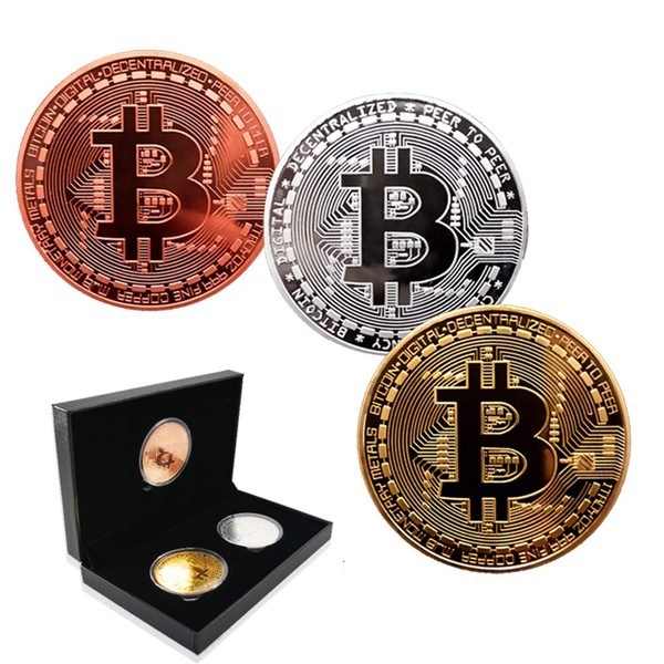AS-pa086 Alice in the Country of Miscellaneous Goods, Set of 3, Gold, Silver, Copper, Money Luck, Golf Marker, Bitcoin Replica, Virtual Currency, Storage Case, Miscellaneous Goods, Commemorative