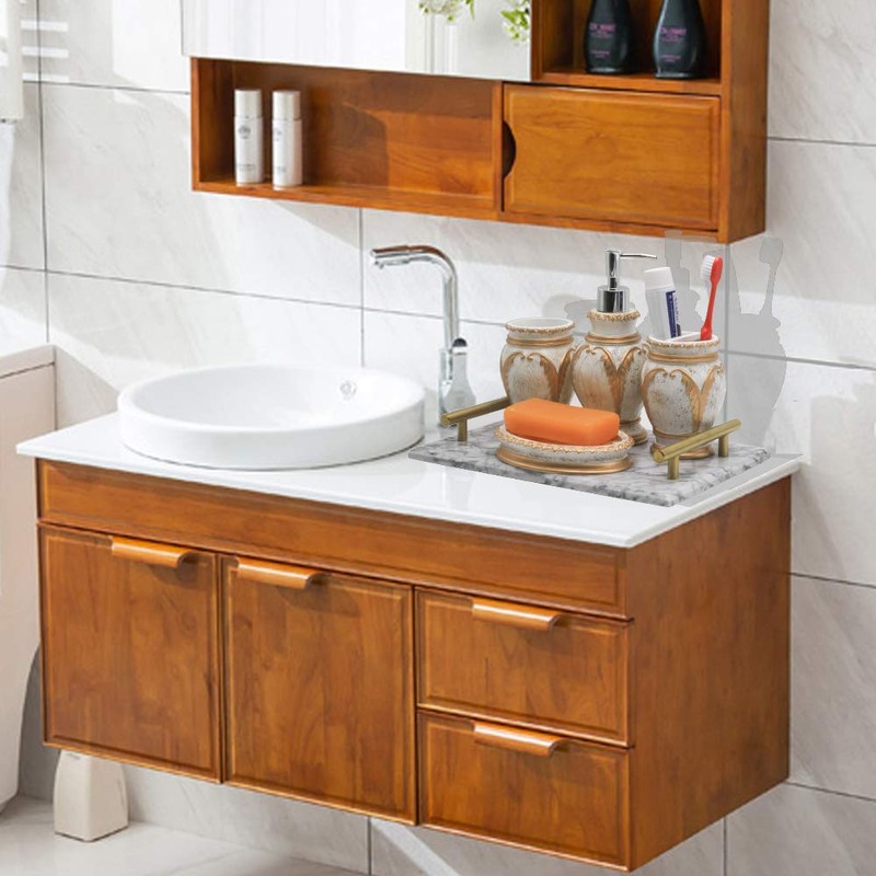 LUANT 4 Pieces Bathroom Accessory Set Including Tumbler, Toothbrush Holder,