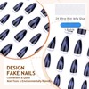 GlamRays Press on Nails Medium Square Head Blue Gradual Change
