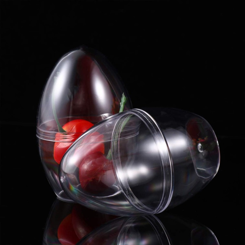 Ipetboom Clear Easter Eggs: 8pcs Clear Plastic Eggs Fillable, Candy
