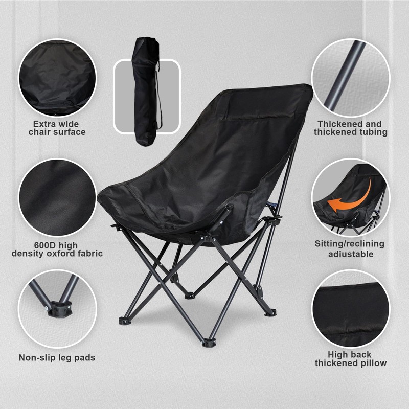 Smartmak Portable Sauna Chair, Fast Folding, with High Back Support