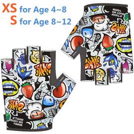 LEXINCHENG Kids Cycling Gloves Balance Bike Gloves for Boys Girls 3 4 5 6 7 (Multicoloured, XS)