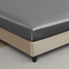 King Silk Satin Fitted Sheet, Soft Deep Pocket Single Bottom