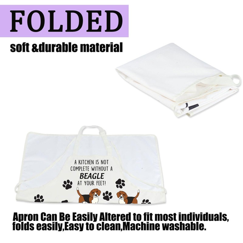 Beagle Apron with Pockets Beagle Gifts Dog Lovers Cooking Baking
