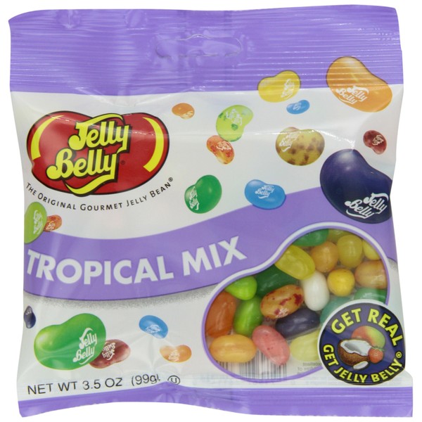 Jelly Belly Tropical Mix Jelly Beans, 16 sabores, 3.5 oz, 12 unidades