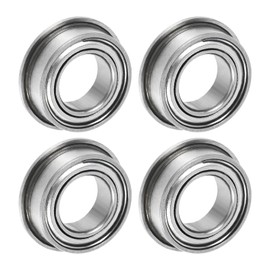 QUARKZMAN MF95ZZ Flanged Ball Bearing 5 x 9 x 3 mm Double Shielded Chrome Steel Flange Bearing Pack of 4