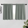 KGORGE Grayish Green Small Window Curtains, Privacy Thermal Insulating Drapes