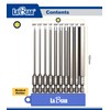 LABEAR - 10pc SAE 4 inch long, 1/4" Shank Hex