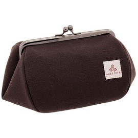 watona Canvas Pouch Cosmetic Pouch, 4.5 Size, L Size, lamp black