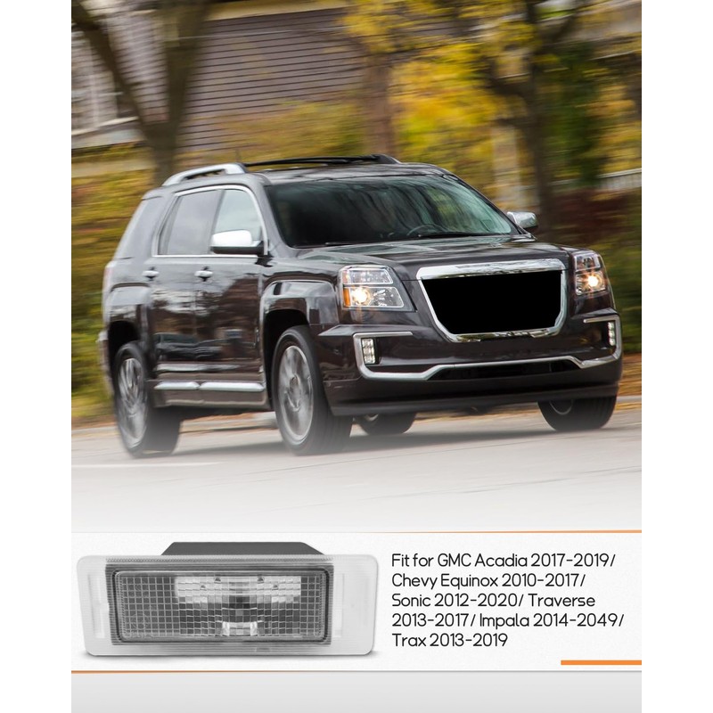 Dunyhludx License Plate Light Unit Fit for GMC Acadia 2017