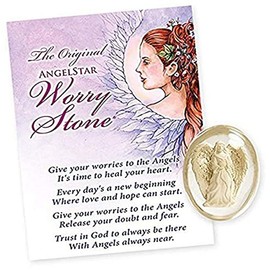 Angelstar 8717 AngeLight Angel Worry Stone, 1-1/2-Inch, Clear, Beige