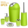 Complete 6-Piece Bathroom Ensemble with Soap Dispenser and Toothbrush Holder