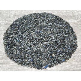 Wholesale Natural Semi Tumbled Labradorite Black Gemstone Chips, Crushed Mini Crystals, Undrilled Crystal Chips (Labradorite Black, 0.25 Pound)