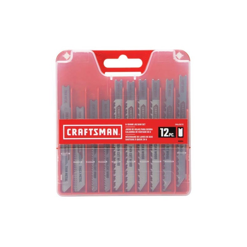 CRAFTSMAN Jigsaw Blades, U-Shank Set, 12-Piece (CMAJ2SET12)