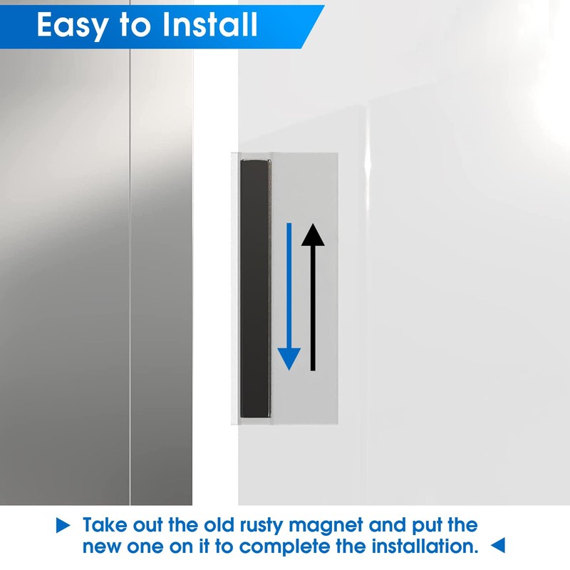 Upgrade Shower Door Magnet - 3" Long for Swing Shower
