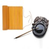 EXCEART 1 Bamboo Calligraphy Coaster Detail Carve Touch Chinese Bamboo
