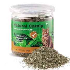 Hierba Gatera Natural, Limpieza Dental y Eliminación de Bolas de Pelo, Utilizada como Juguetes de Relleno de Bocadillos, 40g