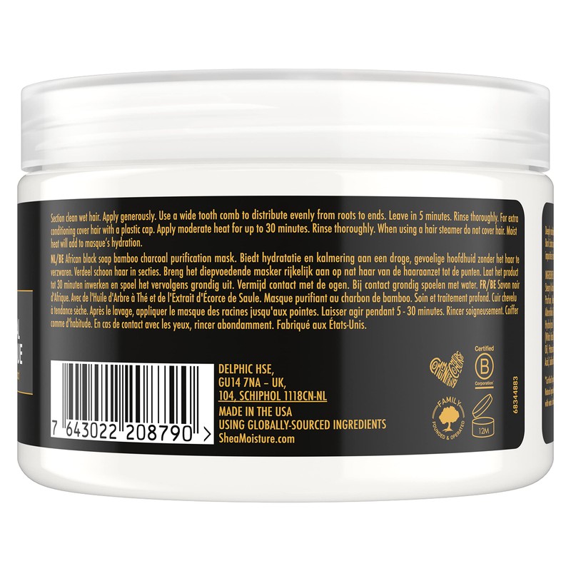 SheaMoisture African Black Soap Bamboo Charcoal Purification Masque 354 ml