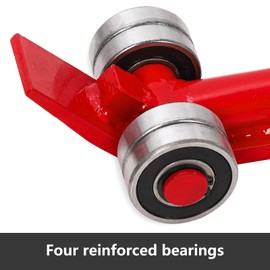 3T Prylever Bar 6600 Lbs Capacity, 5FT Length Heavy Duty Steel Handle Pry Lever Bar with Wheels, Suitable for Heavy Duty Equipment Handling